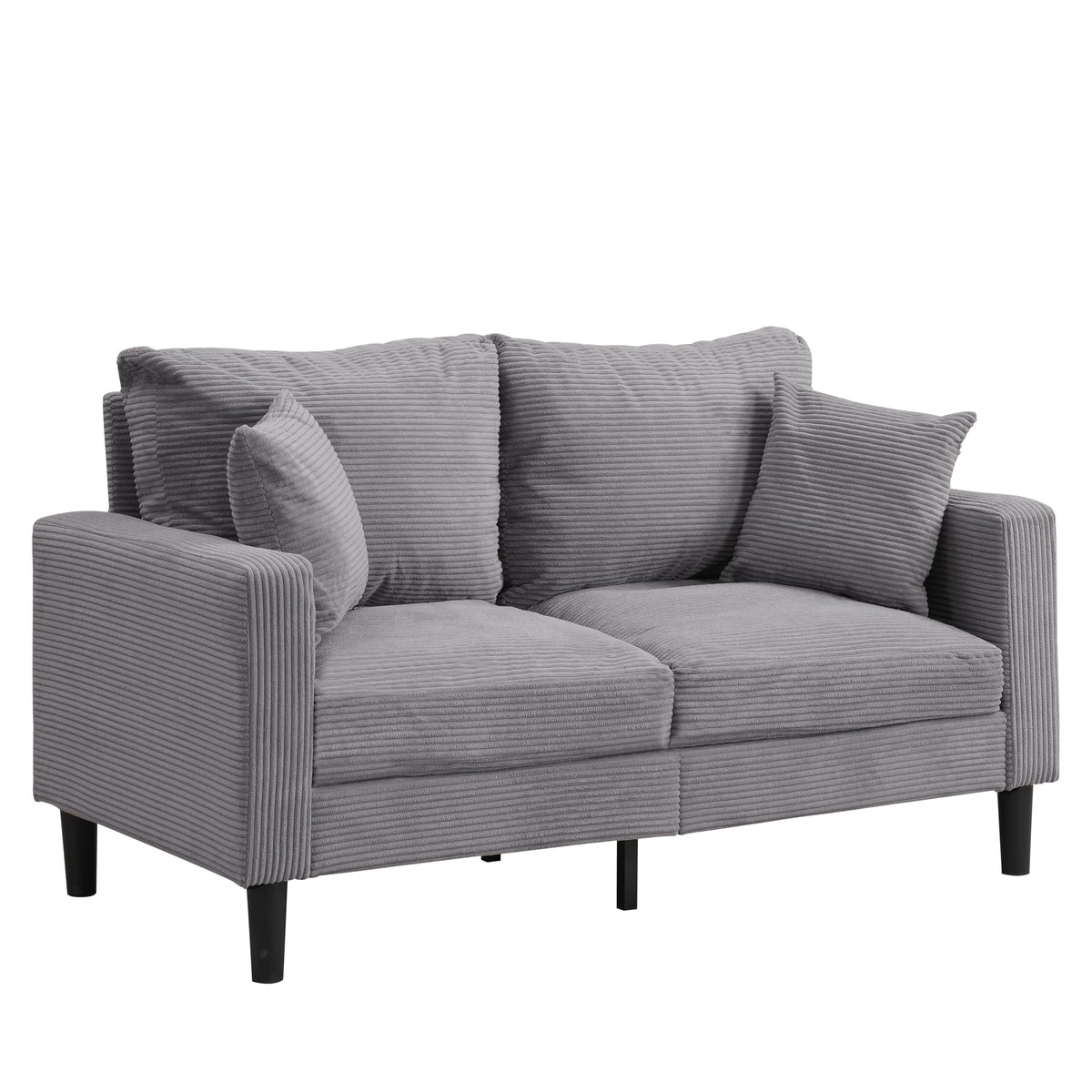 Light Gray Convertible Sleeper Loveseat Sofa A438