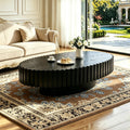 Oval Drum Coffee Table with Pedestal V26936