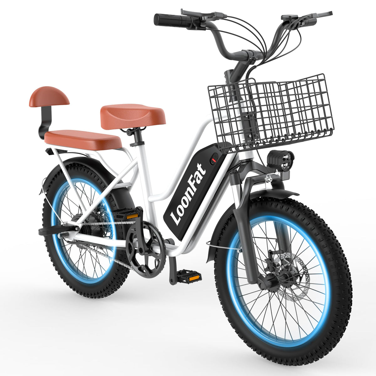 1000W 48V 13Ah Electric Bicycle with Rear Seat and Front Basket W176242