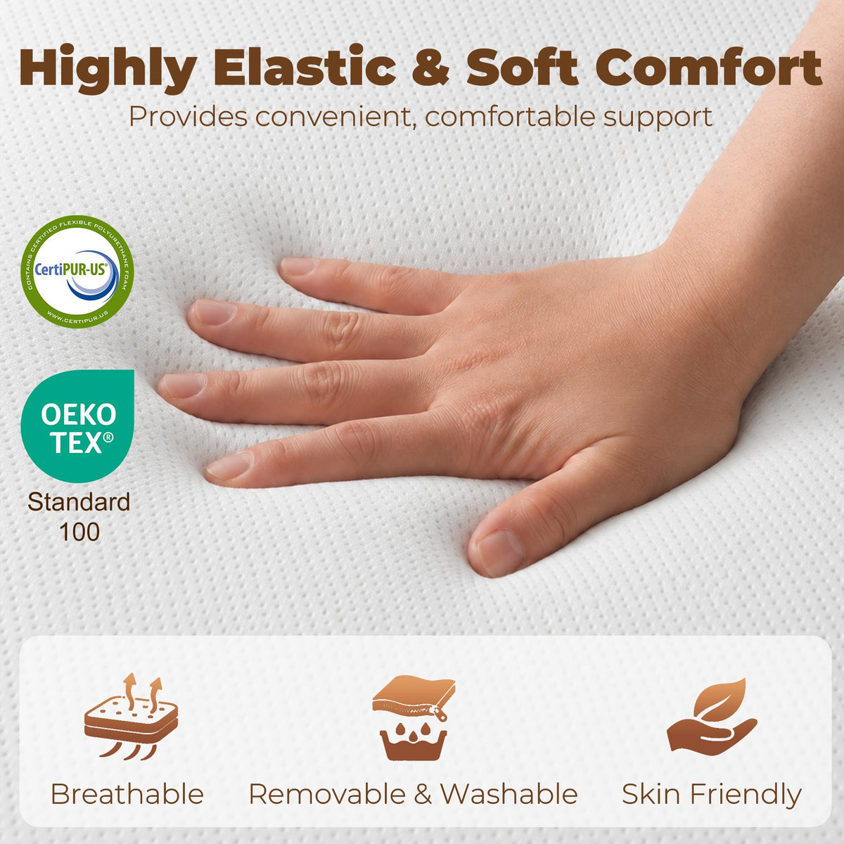 6 Inch Memory Foam Queen Trifold Mattress K6168