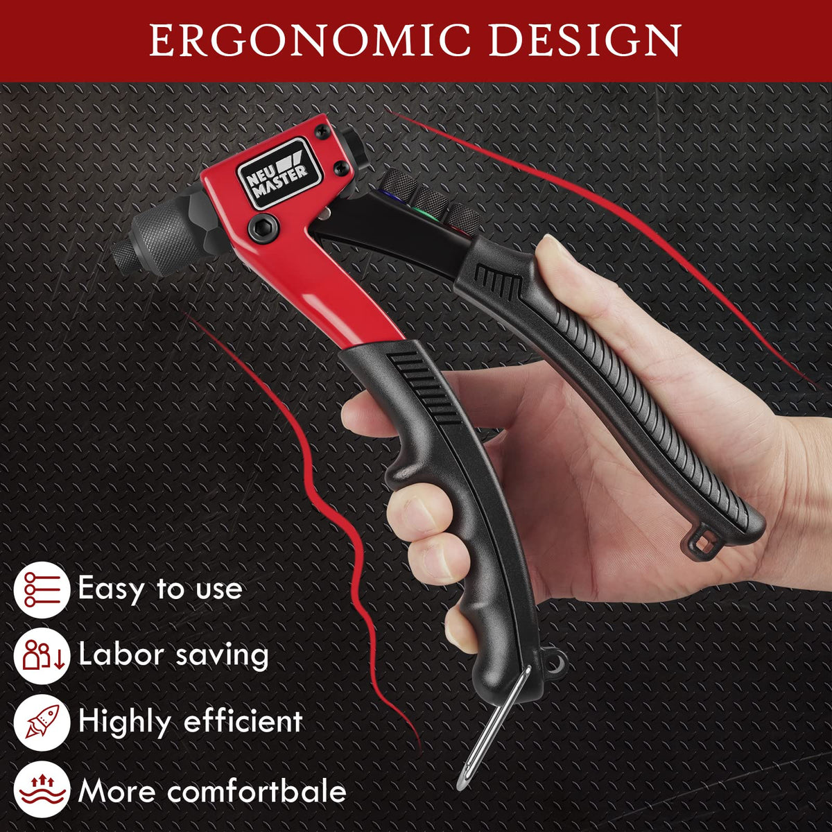 Rivet Gun Tool Kit with 200 Rivets D789473