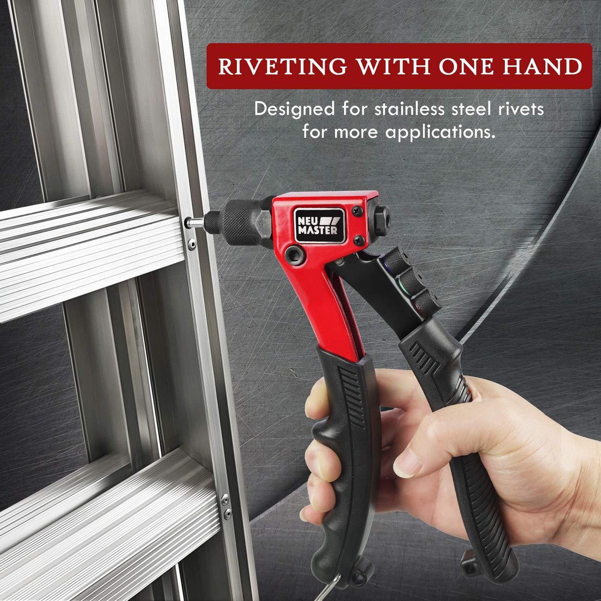 Rivet Gun Tool Kit with 200 Rivets D789473