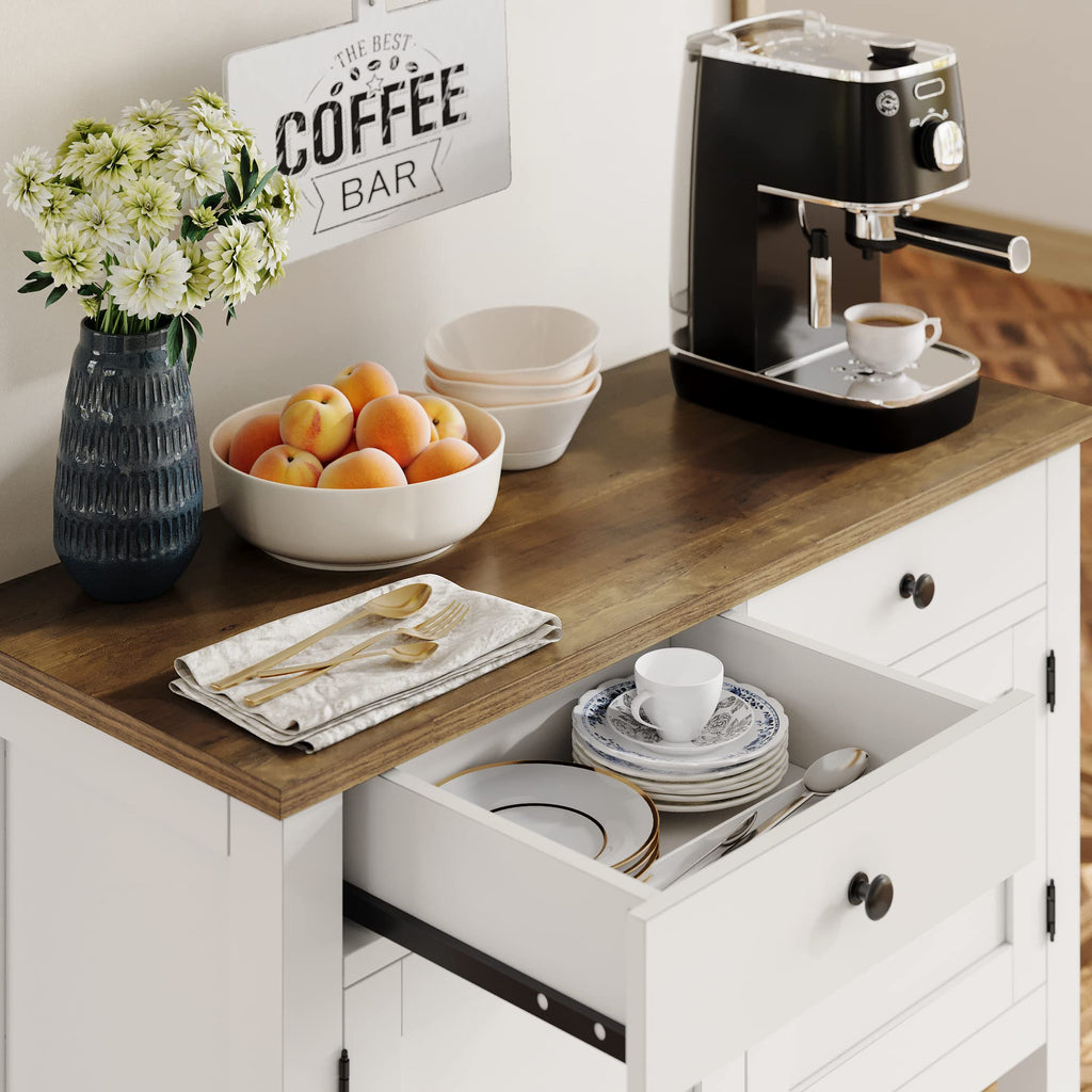 White Console Table with Storage X3028