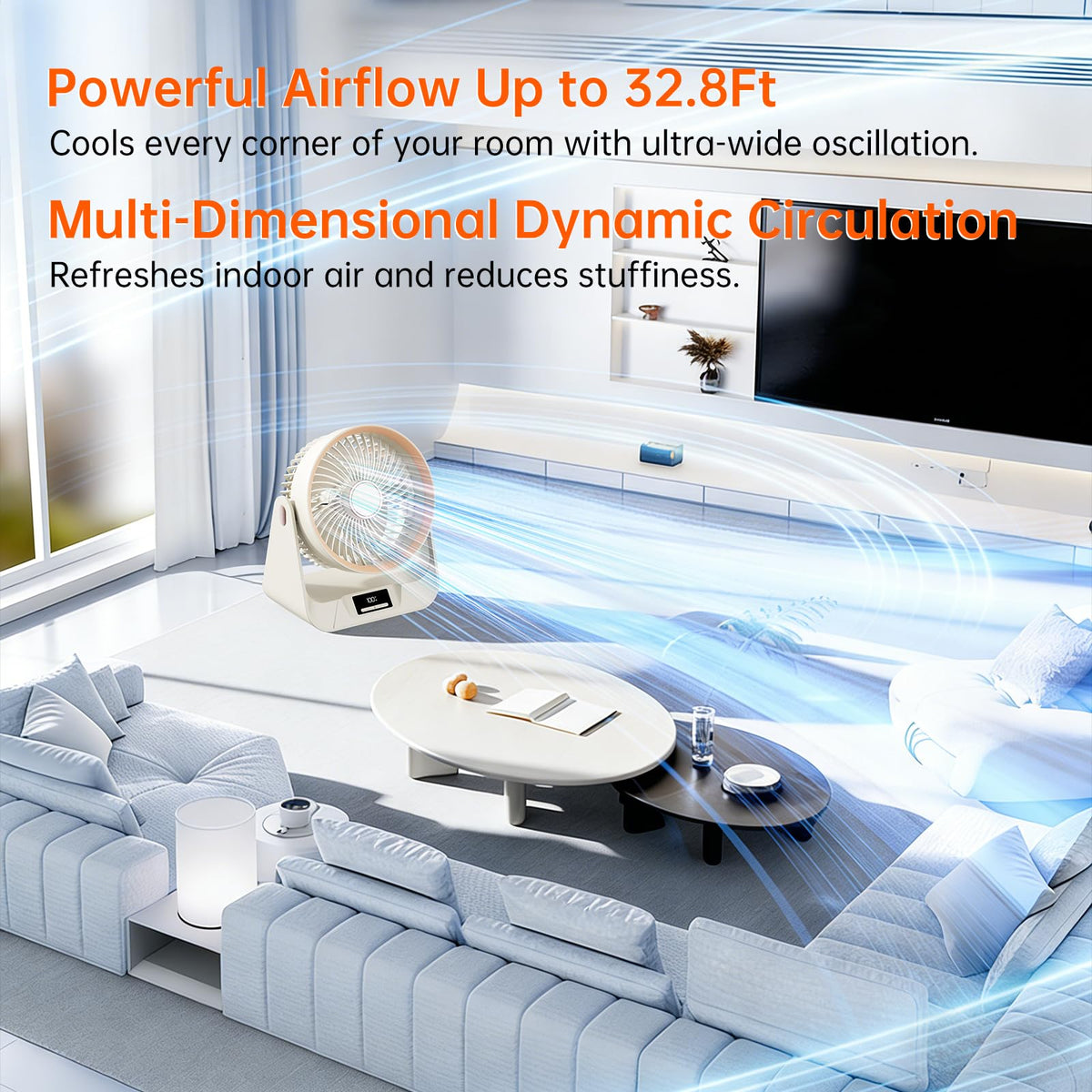 6.5 Inch 5-Speed Portable Desk Fan N415
