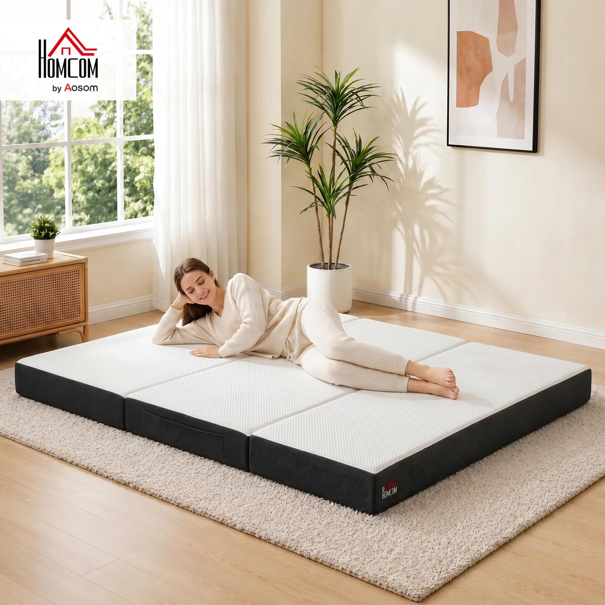 6 Inch Memory Foam Queen Trifold Mattress K6168