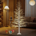 7FT Lighted Birch Tree with 1500 Warm LED Lights F6391
