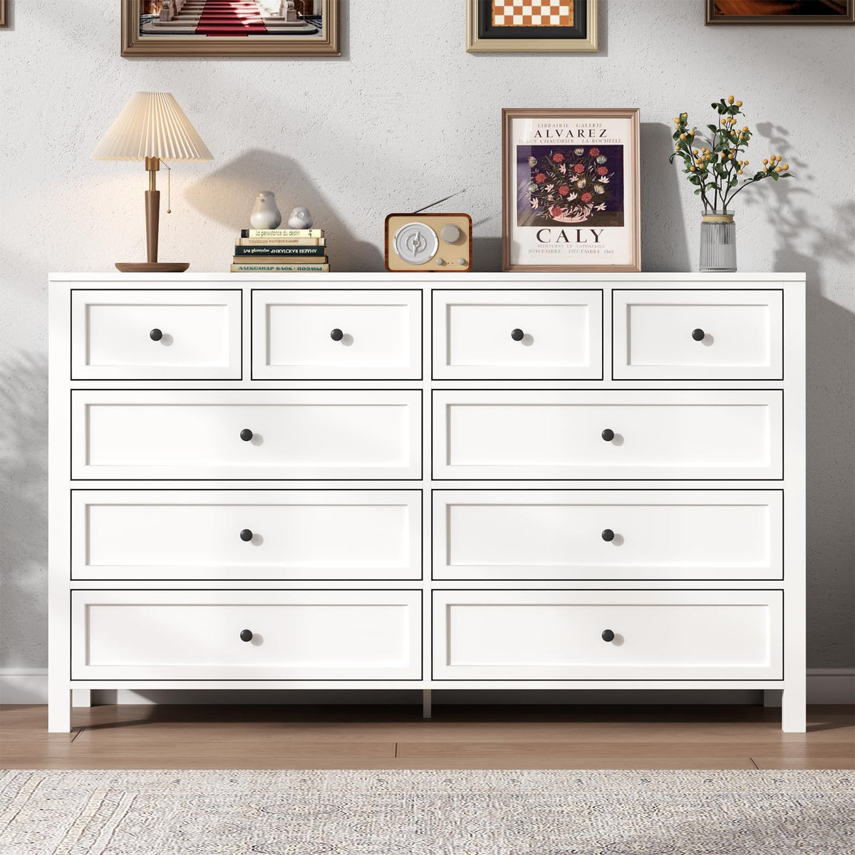 White 10 Drawers Dresser Q773794