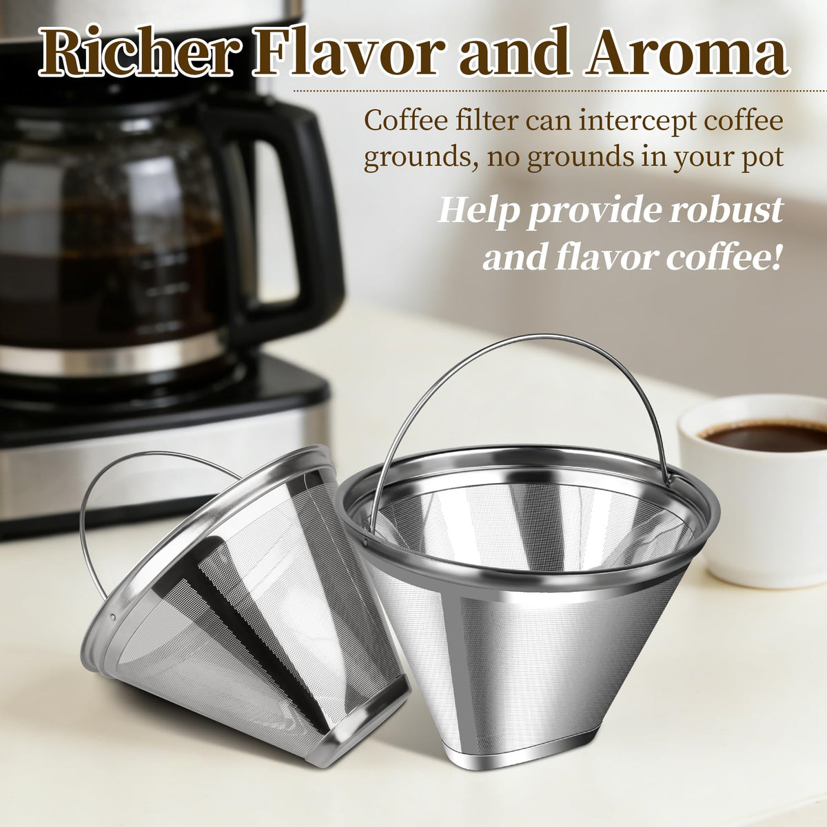 Stainless Steel Reusable Coffee Filter O436