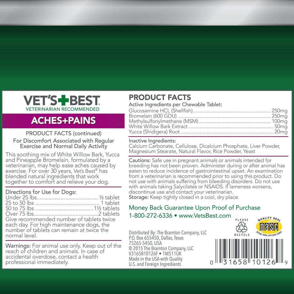 Dog Hip & Joint Support Tablets 150 Count Pack of 2 E5971