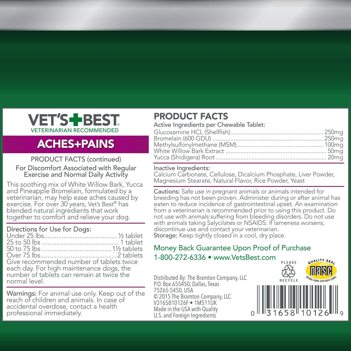 Dog Hip & Joint Support Tablets 150 Count Pack of 2 E5971
