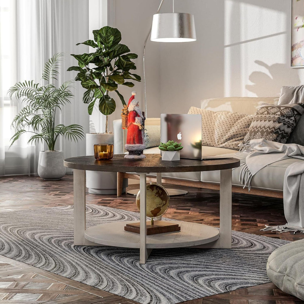 Round Farmhouse Coffee Table M7239