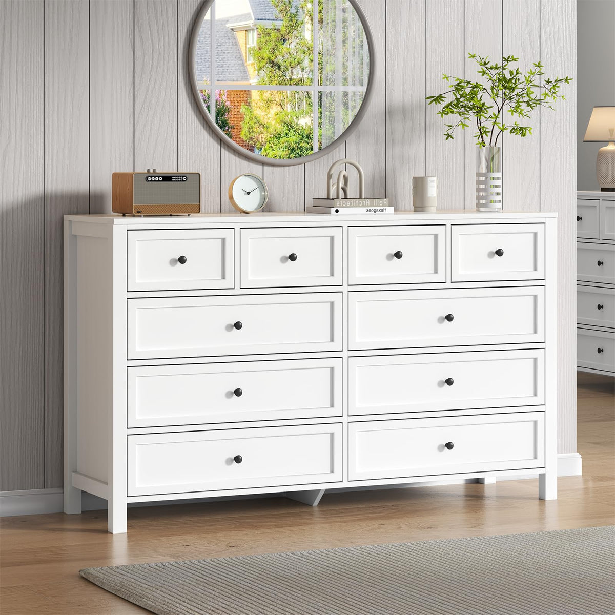 White 10 Drawers Dresser Q773794