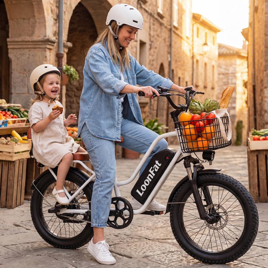 1000W 48V 13Ah Electric Bicycle with Rear Seat and Front Basket W176242