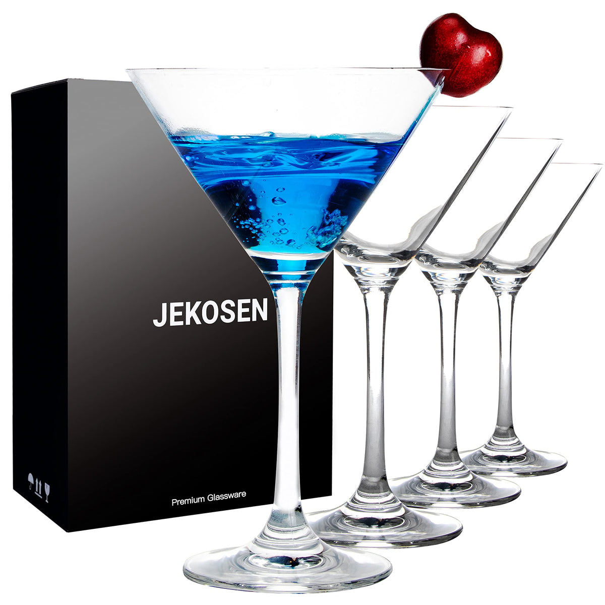 Clear 9 Ounce Set of 4 Martini Cocktail Glasses S6808