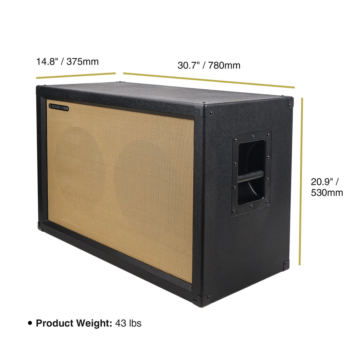 2x12" Empty Birch Plywood Guitar Speaker Cabinet D706195