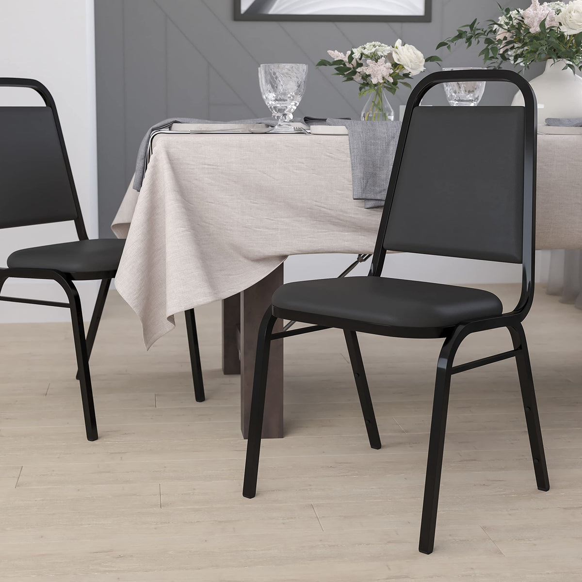 Black Stackable Banquet Chair Y317