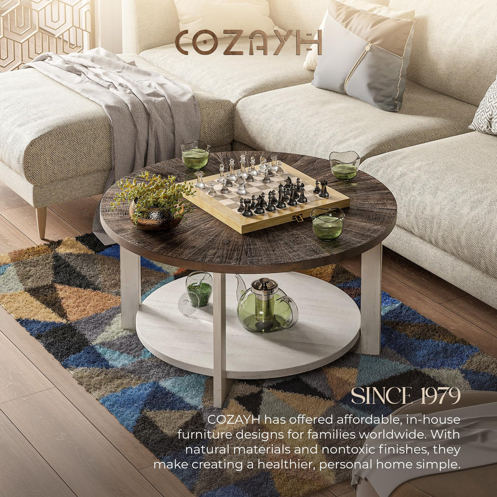 Round Farmhouse Coffee Table M7239