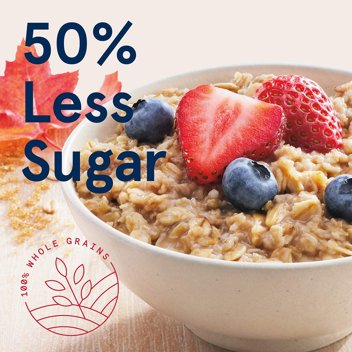 Instant Oatmeal Lower Sugar Maple Brown Sugar 1.19 Ounce Pack of 48 N8680