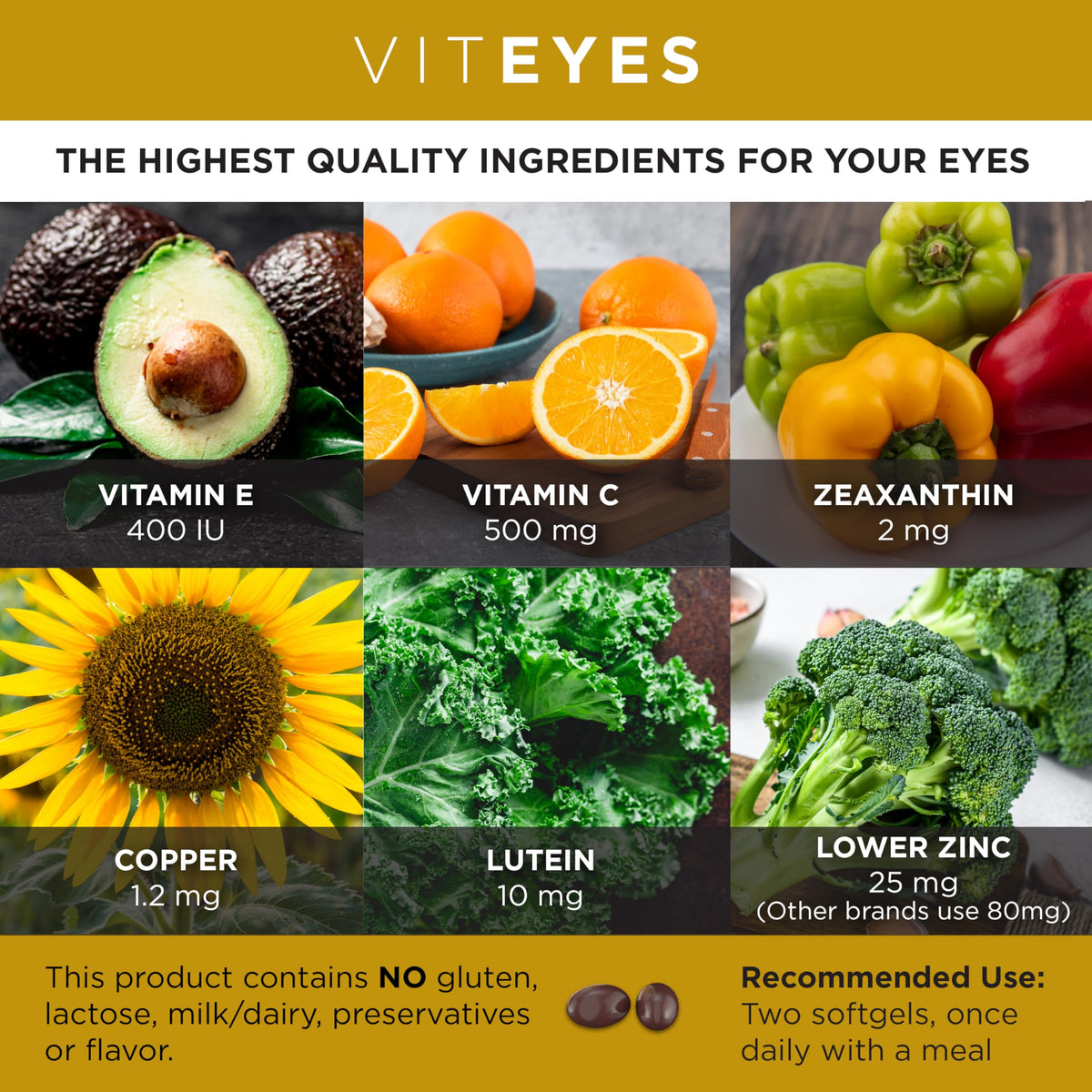 60 Softgels Eye Health Vitamins Q152297