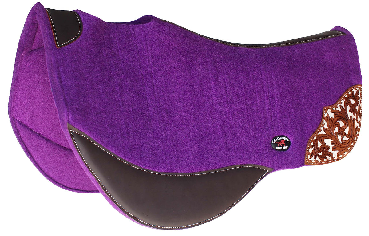 32" x 32" Western Contoured Wool Felt Saddle Pad T43579