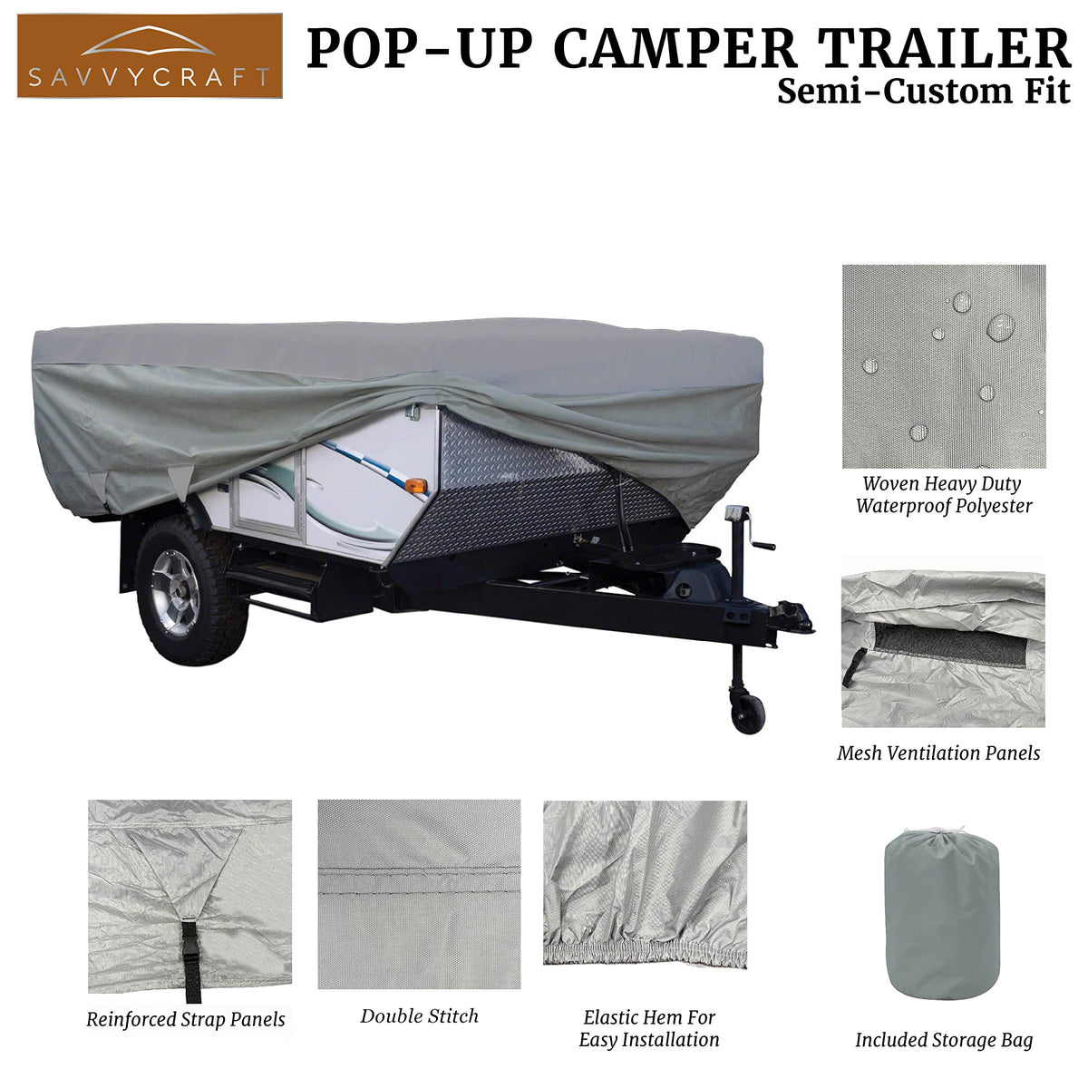 Waterproof Pop Up Camper Cover 14-16 ft W758